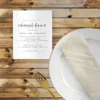 Value Simple Black White Rehearsal Dinner Invite Flyer