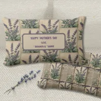 Vintage Lavender Botanical Accent Lumbar Pillow