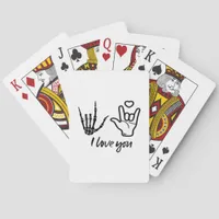 Hands Forming Skeleton Heart Hands Minimal Touch Poker Cards