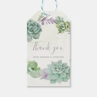Watercolor Desert Cactus Succulents Wedding Thanks Gift Tags