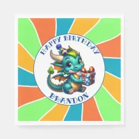 Dragon Themed Boy's Birthday Party Napkins