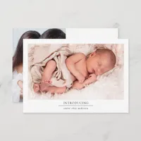 Photo Birth Stats New Baby Thank You Card