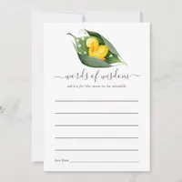 Spring Duckling Lilly of the Valley Baby Shower Advice Card