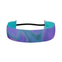 Geometric Harmony in Blues and Purples Athletic Headband