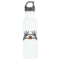 Spooky Heart Hands Dark Gothic Tone Stainless Steel Water Bottle