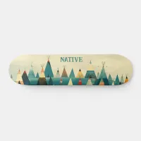 Native American Tribe Tents Skateboard