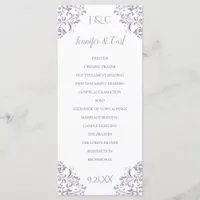 Nadine Wedding Program | Tea-Length (Lavender)