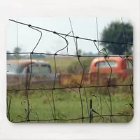 Cars and Trucks Rust Away in a Rural Field Mouse Pad