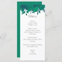 Deep Purple and Green Botanical Wedding Menu