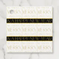 Black Gold Christmas Pattern#35 ID1009 Favor Tags