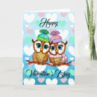 Watercolor Owls | Valentine's Day| I Love You   Card