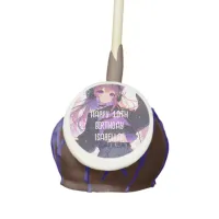 Pretty Anime Girl Personalized Birthday Cake Pops