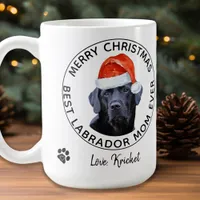 Merry Christmas Best Labrador Mom Ever Black Lab Coffee Mug