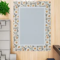 Dusty Blue and Daisy Indoor Outdoor 9x12 Area Rug