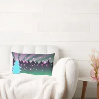 Christmas Trees Shades of Green Lumbar Pillow