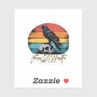 Humor F-Caw-F Gothic Funny Crow Essential Retro St Sticker