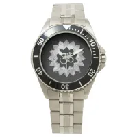 *~* Men's Gray Aum OM Meditative Mandala Watch