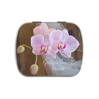 Rustic Orchid Elegance Country Barn Wedding Favor Candy Tin