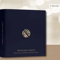 Navy Blue Gold Luxury Logo 3 Ring Binder