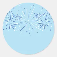 Sparkling Firecracker, 4th of July  Classic Round Sticker