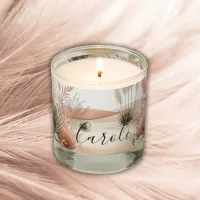 Monogrammed Pretty in pink pampas grass | Scented Candle