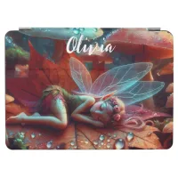 Little Whimsical Fairy Sleeping on a Leaf iPad Air Cover