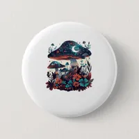 Cottagecore And Aesthetic Goblincore Mushroom Fair Button