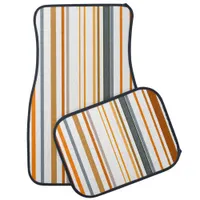 Coastal Beach Sunset Stripes Car Floor Mat