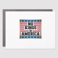 No Kings In America USA Vintage Graphic Car Magnet