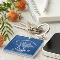 Up For Adventure Mountains White ID358 Keychain