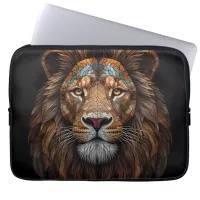 Majestic Mosaic Lion Head  Laptop Sleeve