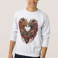 Enchanted Dragon Stain Glass Design Sweatshirt