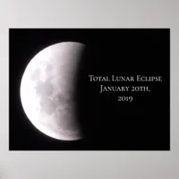 Total Lunar Eclipse Moon Poster