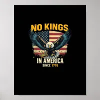 No Kings In America Since 1776 Vintage Graphic Poster