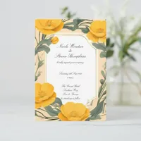 Forever in Bloom Buttercup Wedding Invitation