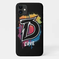 Graffiti Style Letter "D" Monogrammed Customizable iPhone 11 Case