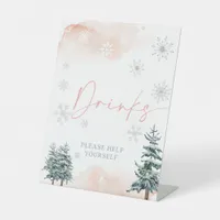 Drinks sign, baby shower sign, winter sign