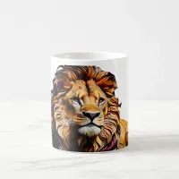 Lion Mosaic Stained Glass Mug Design