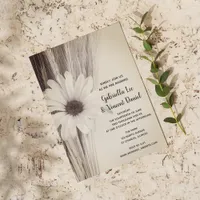 Dried Wheat and Daisy Country Farm Wedding  Invitation