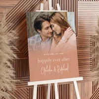 Photo Overlay Script Welcome Terracotta Wedding Foam Board