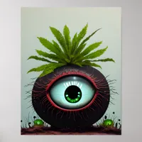 Sci-fi Plant With an Eye Poster
