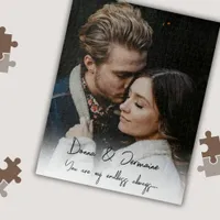 Modern Photo Couple Customized Gift  Jigsaw Puzzle