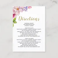 Blush Pink Gold Floral Garden Botanical Wedding Business Card