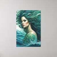 Mermaid Stretched Canvas Print