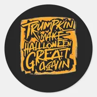 Trumpkin Make Halloween Great Again – Autumn Sloth Classic Round Sticker