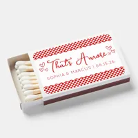 That's Amore! Italian Themed Red Custom Wedding Matchboxes