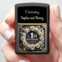 Elegant Floral Design for Milestones Zippo Lighter