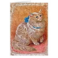 Vintage Kitty Painting