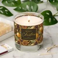 Earth Tones Christmas Pattern#29 ID1009 Scented Candle