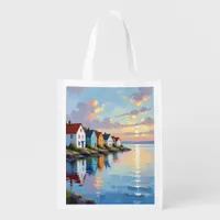 Coastal Themed | Beach Homes on the Bay   Grocery Bag